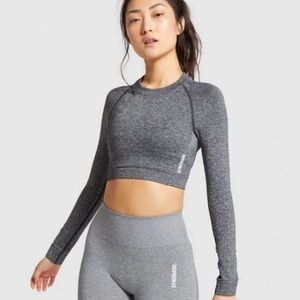Gymshark cropped long sleeve compression shirt